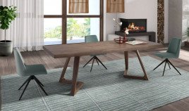 Mesa comedor fabricada en madera de roble y fresno Ref Q135000